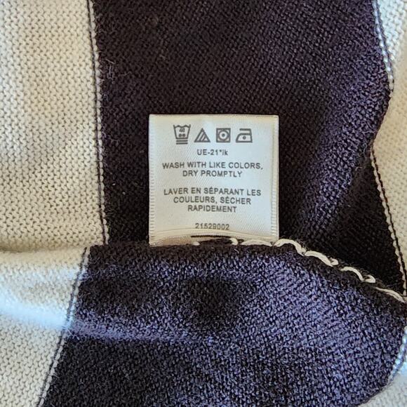 Van Heusen Striped V-Neck Knit Sweater L - Picture 8 of 10